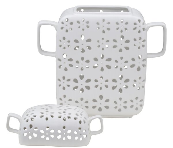 Vaso Flowery 31,5x13x34 cm Porcellana