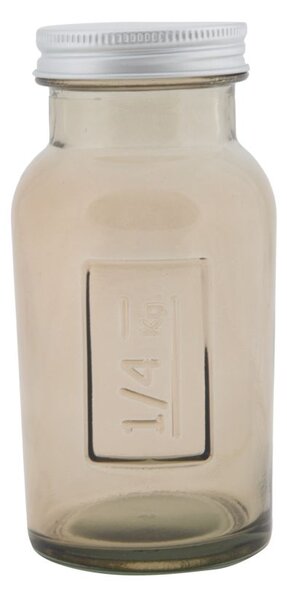 Barattolo Tall con Coperchio Vetro Riciclato Fumo Ø6,5x13,5 cm Vetro Fumo