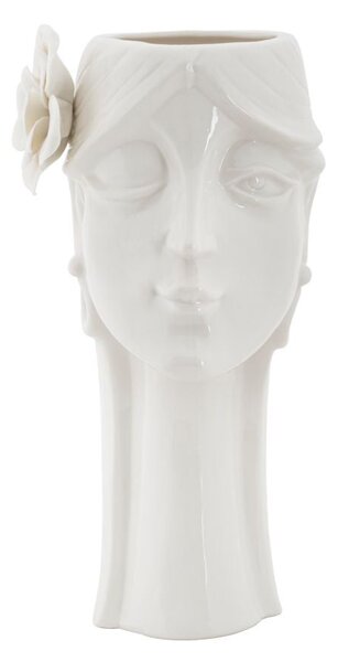 Vaso Woman 17,8x15,5x30,8 cm in Porcellana Bianco