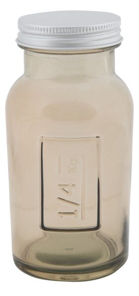 Barattolo Tall con Coperchio Vetro Riciclato Fumo Ø6,5x13,5 cm Vetro Fumo