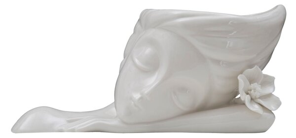 Vaso Woman Sleep 31,5x14,5x15 cm Porcellana Bianco