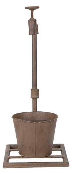 Vasetto Industry Singolo 19x15x48 cm in Ferro Marrone