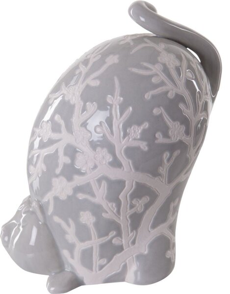 Gatto Soft 17,5 cm in Ceramica Grigio