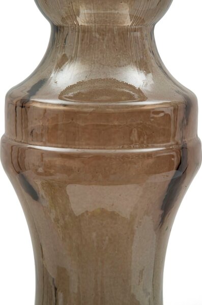 Portacandele Vetro Riciclato Brown Ø17x55 cm Vetro Marrone Chiaro