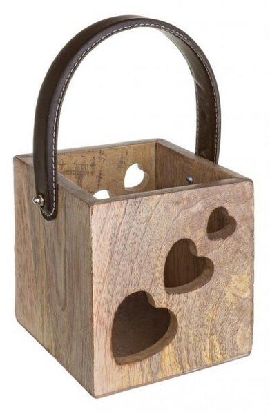 Lanterna Helm Cuori S in Legno