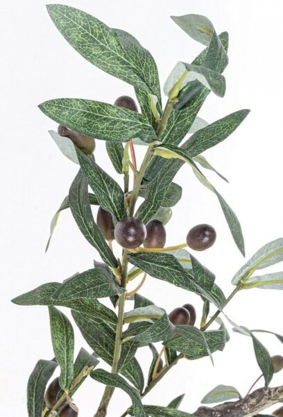 Pianta Artificiale Ulivo 984 Foglie H156 con Vaso Verde
