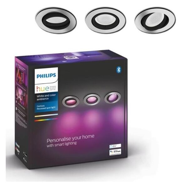Philips - SET 3x Luce LED RGB Incasso dimmerabile Hue 1xGU10/5,7W/230V