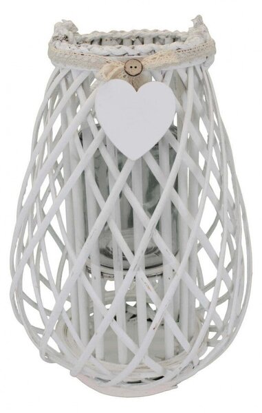 Lanterna Raymonde in Vimini Bianco