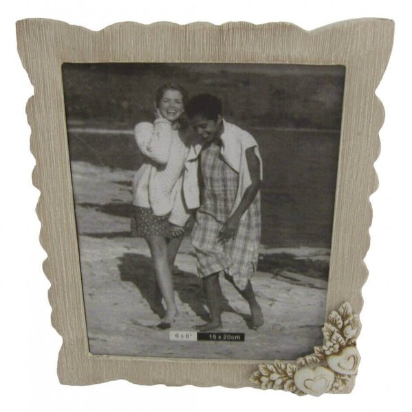Portafoto 15x20 Shabby Chic Rettangolare 20,5x2,5x25,5 h cm in MDF Tortora