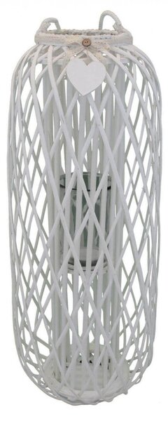 Lanterna Bernadette in Vimini Bianco