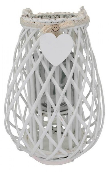 Lanterna Raymonde in Vimini Bianco