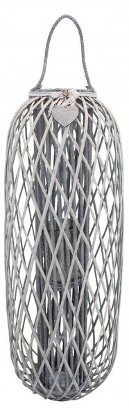 Lanterna Alexane in Vimini Grigio