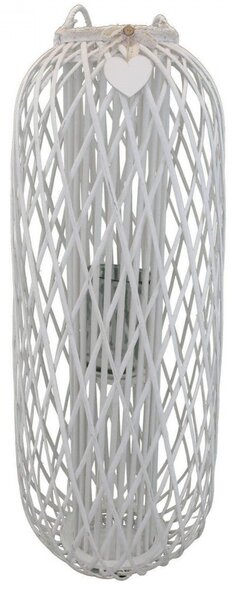 Lanterna Alexane in Vimini Bianco
