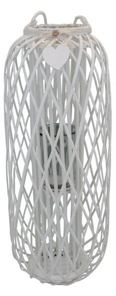 Lanterna Bernadette in Vimini Bianco