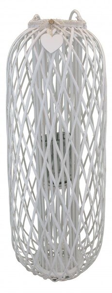 Lanterna Alexane in Vimini Bianco