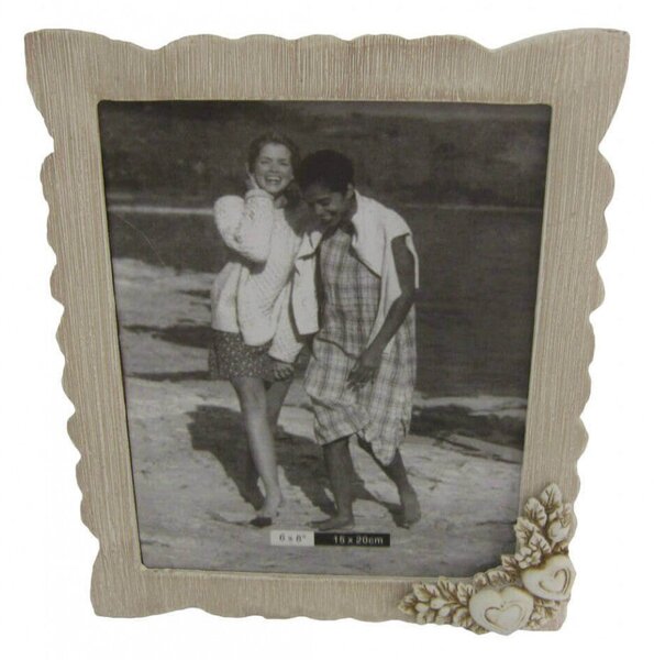 Portafoto 15x20 Shabby Chic Rettangolare 20,5x2,5x25,5 h cm in MDF Tortora