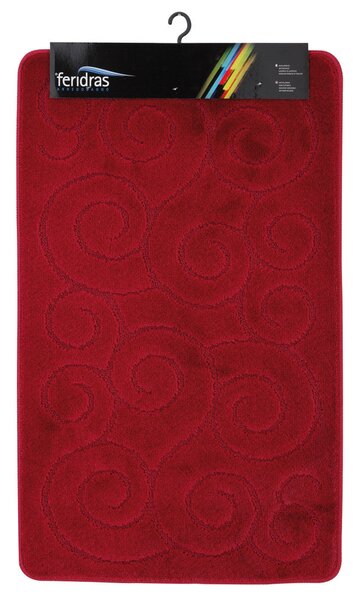 Tappeto Polipropilene Riccio 60X100Cm Rosso