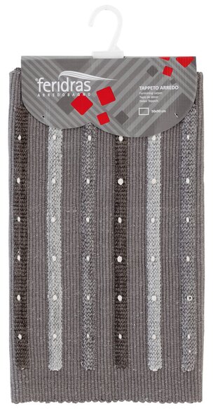 Tappeto Cotone Duna 50X90 Cm Grigio