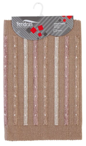 Tappeto Cotone Grata 50X90 Cm Grigio