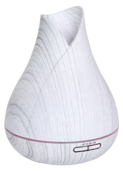 Diffusore di Aromi Oli Essenziali per Ambienti 300 ml Vaporizzatore 7 Luci Colorate Bianco