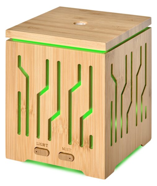 Diffusore di Aromi Oli Essenziali Vaporizzatore con Luci in Legno