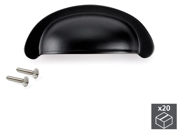 Maniglie per Mobile Interasse 64 mm Zama Nero 20 Pezzi Emuca