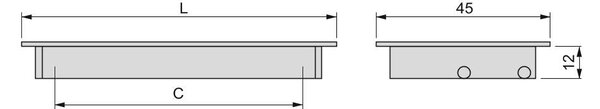 Maniglie per Mobile Interasse 160 mm Alluminio Anodizzato Opaco 20 Pezzi Emuca