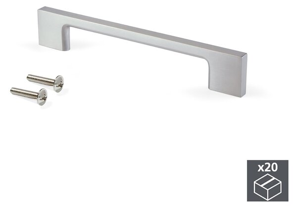 Maniglie per Mobile Interasse 128 mm Zama Niquel Satinato 20 Pezzi Emuca