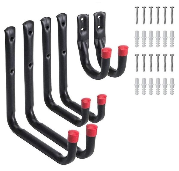 Kit 6 pz Ganci Universali Multiuso in Metallo da Parete