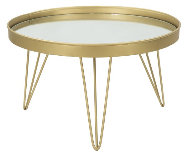 Svuota Tasche Glam Oro/Mirror Ø36,5x22 cm in Ferro e Specchio Oro