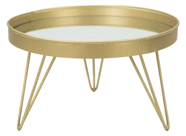 Svuota Tasche Glam Oro/Mirror Ø31x18 cm in Ferro e Specchio Oro