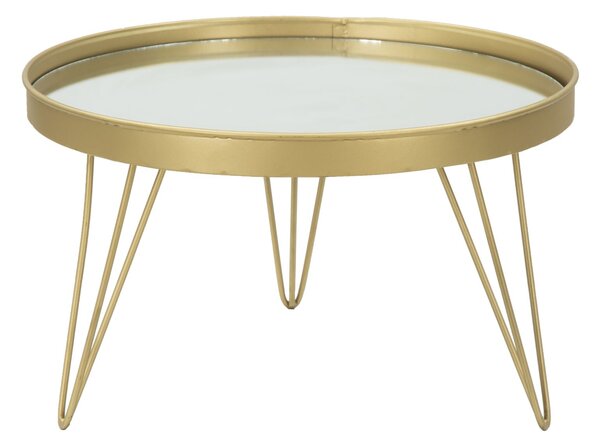 Svuota Tasche Glam Oro/Mirror Ø36,5x22 cm in Ferro e Specchio Oro