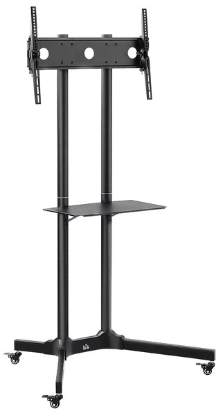 Carrello Supporto per TV 32"-65" Vesa 60x40 cm in Acciaio Nero