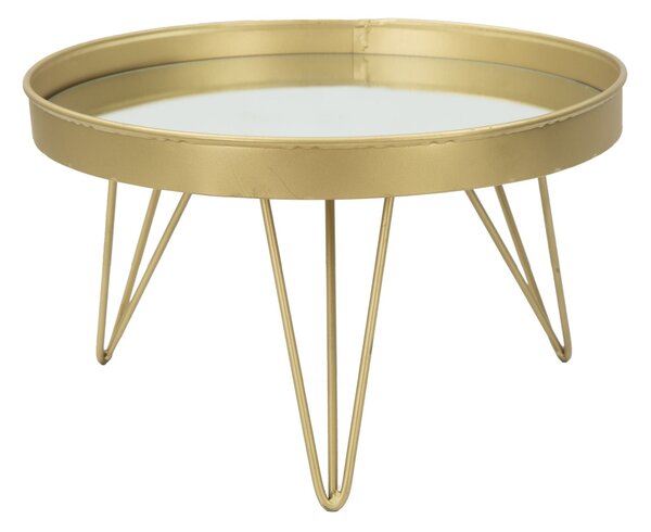Svuota Tasche Glam Oro/Mirror Ø31x18 cm in Ferro e Specchio Oro