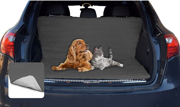 Salvabaule Auto per Cani Gatti Doubleface grigio scuro/grigio chiaro