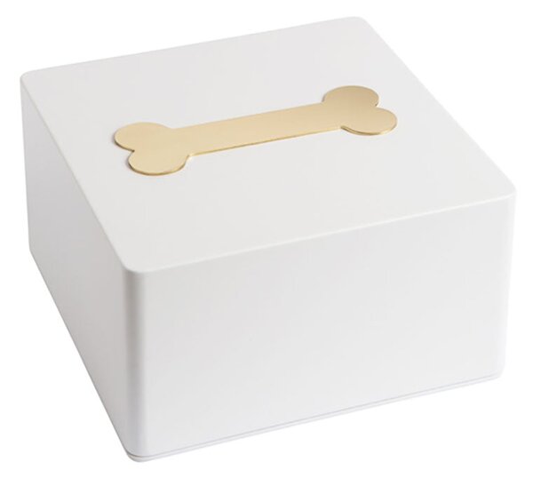 Urna Cineraria in Legno Laccato per Animali 15x15x10cm GMF Osso Bianco
