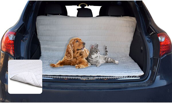 Salvabaule Auto per Cani Gatti Doubleface bianco/bianco