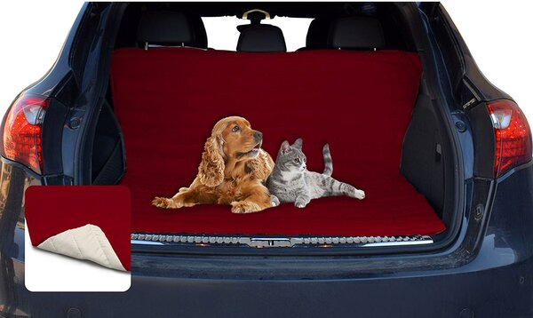 Salvabaule Auto per Cani Gatti Doubleface bordeaux/panna