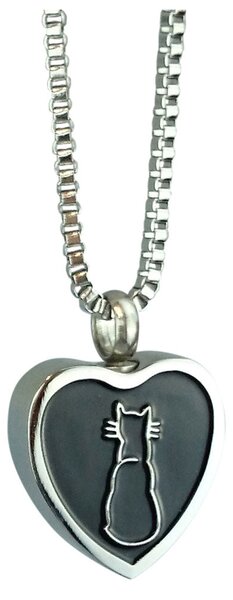 Ciondolo Portaceneri per Animali in Acciaio 3,5x2x1,5cm GMF Gatto