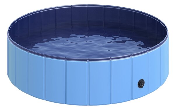 Piscina per Animali Domestici in Plastica Bordo Stabile 120x30 cm Blu