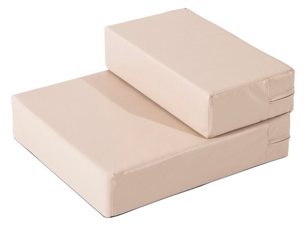 Scala Materassino 2 in 1 per Cani e Gatti Beige 67x39x10 cm
