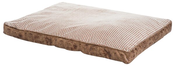 Letto Cuscino Morbido per Cani e Gatti Lavabile in Poliestere Marrone 115x78x13 cm