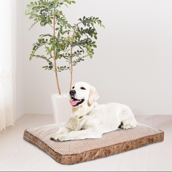 Letto Cuscino Morbido per Cani e Gatti Lavabile in Poliestere Marrone 115x78x13 cm