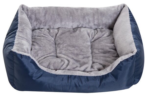 Cuccia Letto per Cane Gatto con Cuscino Imbottito Grigio blu 88x70x20 cm
