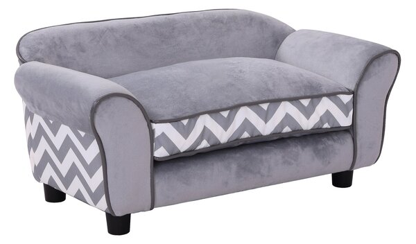 Divanetto Cuccia per Animali Domestici Grigio 73.5x41x33 cm