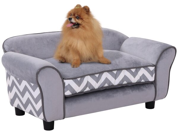 Divanetto Cuccia per Animali Domestici Grigio 73.5x41x33 cm