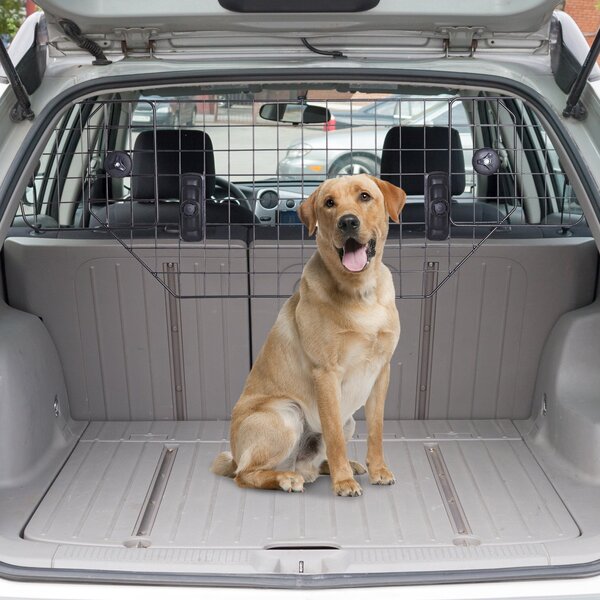 Barriera Divisore di Protezione Macchina per Cani Regolabile 89-122x41 cm