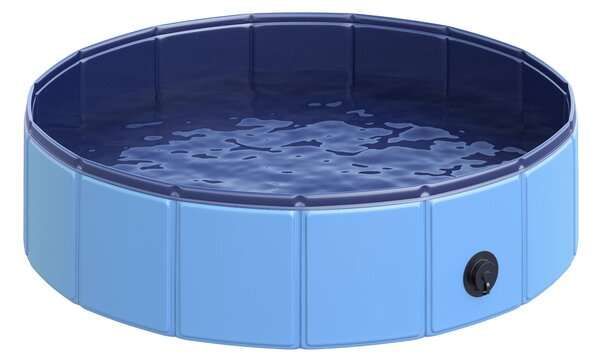 Piscina Pieghevole per Cani in PVC Blu Ø80x20 cm