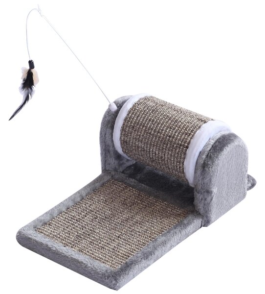Tiragraffi per Gatto in Sisal Grigio 45x25x16 cm