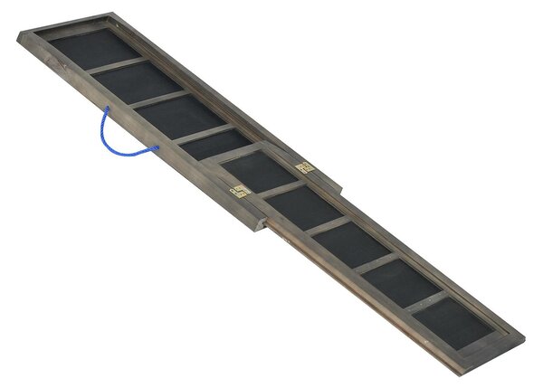 Rampa Pieghevole per Cani in Legno con Rivestimento Antiscivolo 165x43 cm